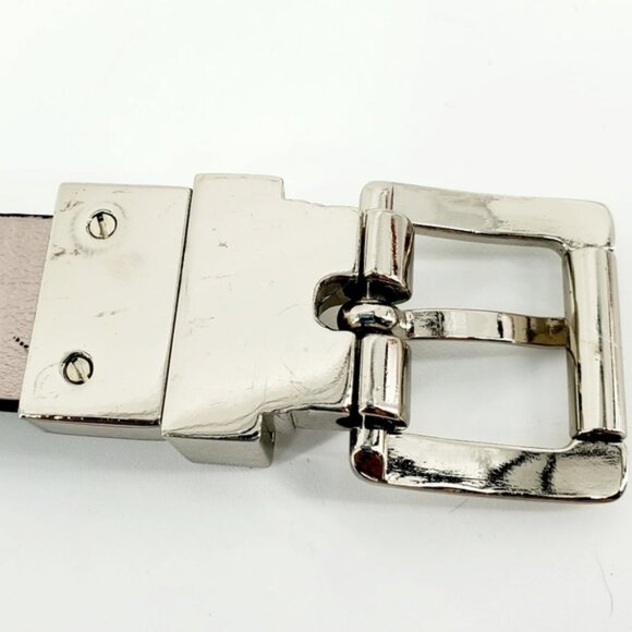 Michael Kors Women's Waist 36" to 39" Black Casual Textured MK Print Belt - Picture 6 of 9